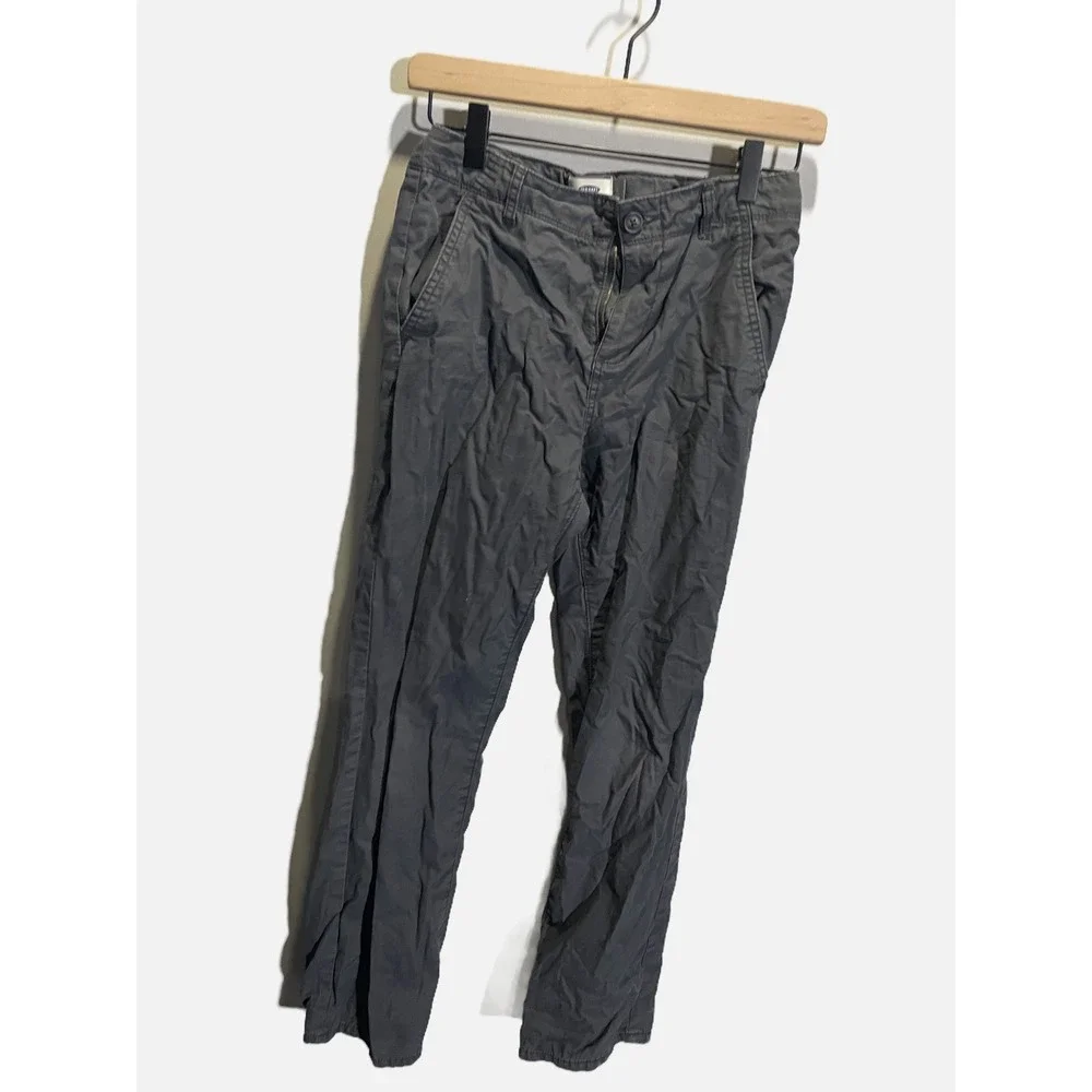 Old Navy Chino Pants Boys 14 Gray Regular Standard School Uniform Casual Trouser